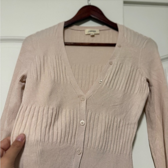 L'AGENCE Soft Beige Cardigan Sweater - Picture 7 of 7